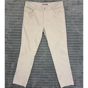 Peter Millar EB66 Pants Men's 38x34 Golf Flex Preppy Performance brown 5 pocket